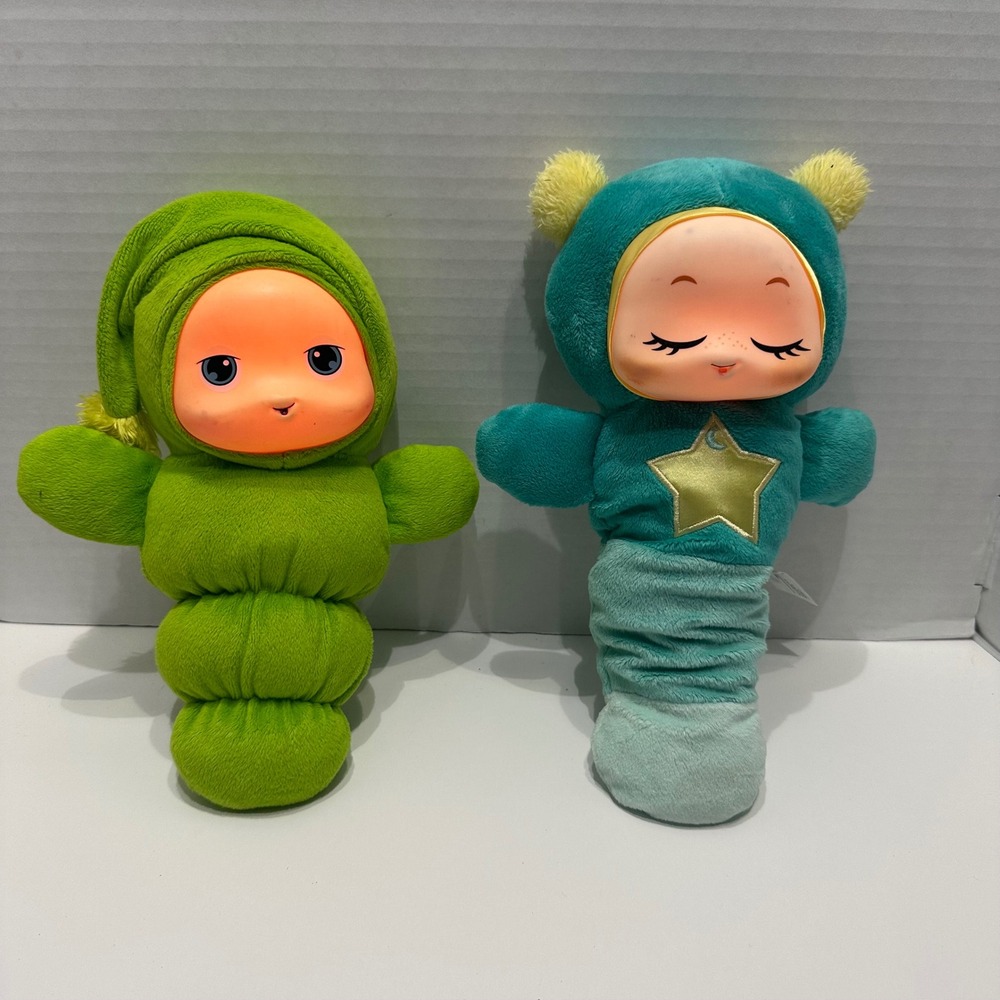Playskool Classic Glo Worm & SmartSense F0686 E2695 Plush Lot Hasbro